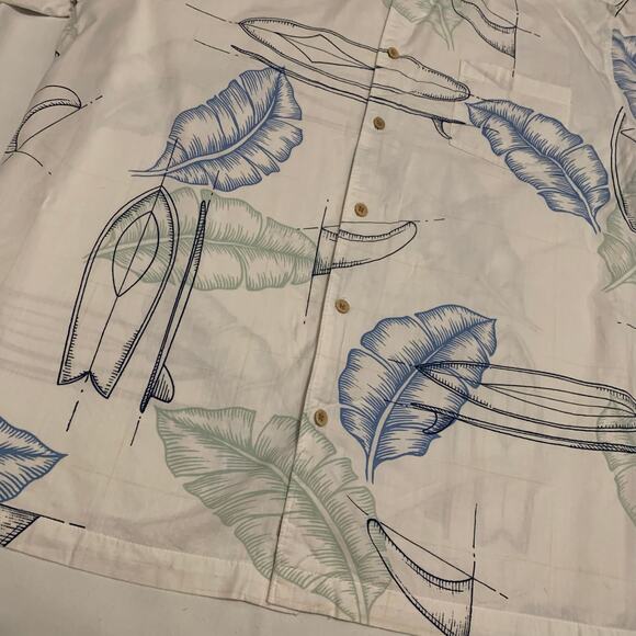 Waterman Quicksilver Short Sleeves Button Down shirt Nautical Ocean Surf XL - Picture 5 of 12